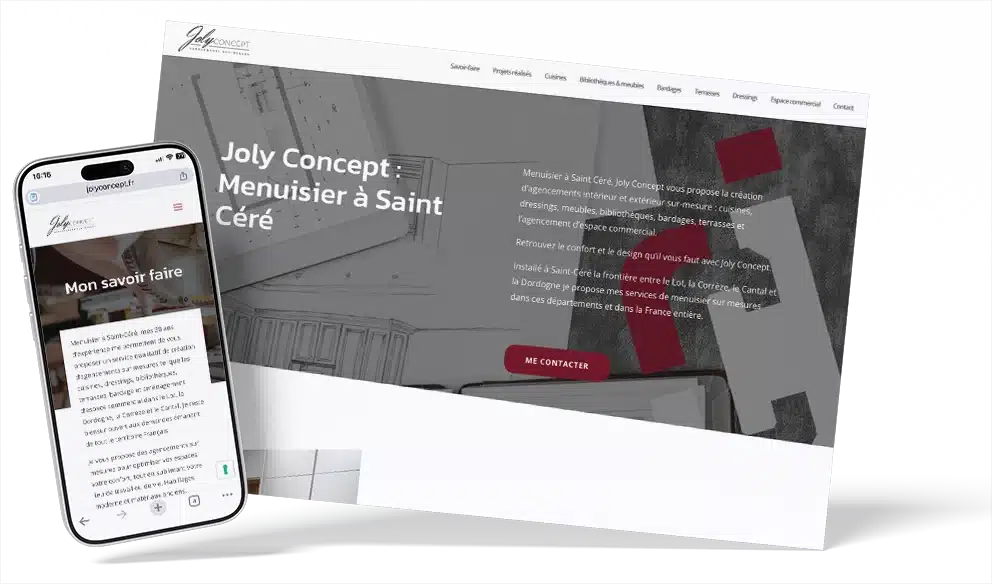 Site internet Joly Concept
